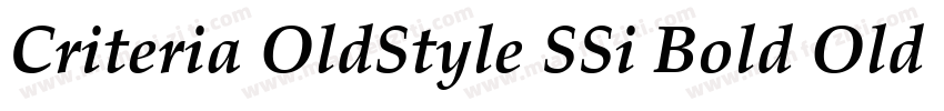 Criteria OldStyle SSi Bold Old Style Figures字体转换